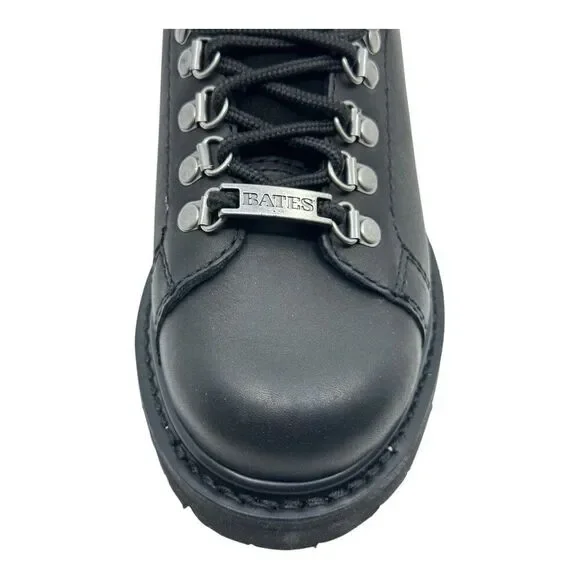 Bates Mens Black Leather Oil-Resistant Motocycle Boots Sz. 7 Wide E44102 Canyon